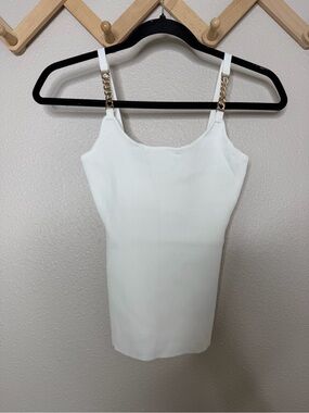 NWT Na-kd White Tank Gold Chain Straps Sz S